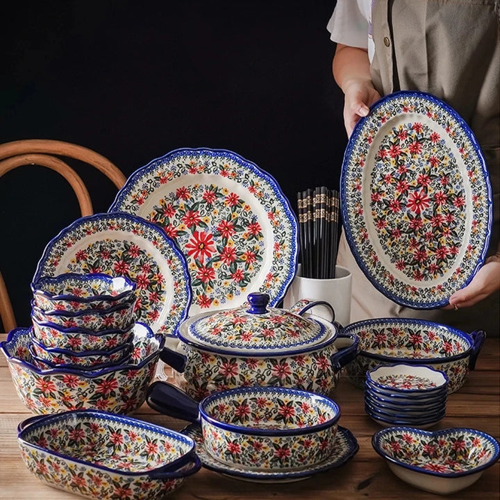 Porcelain Ceramic Floral dinnerware