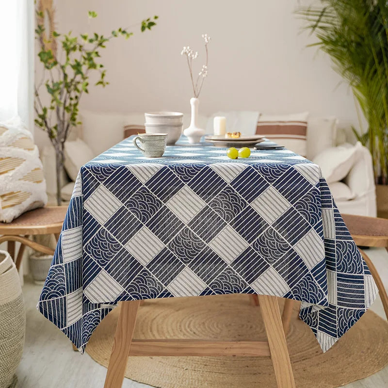 High-quality cotton and linen tablecloth