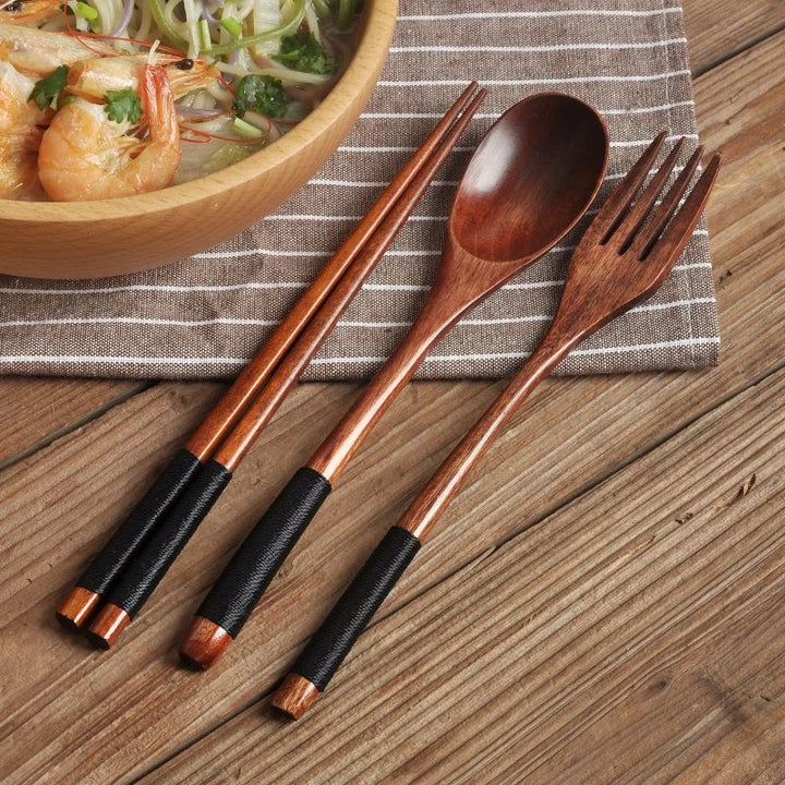 Portable Wood Tableware