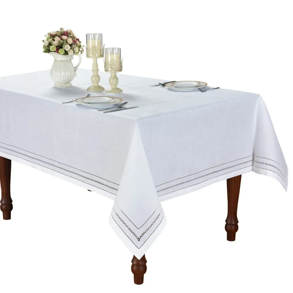 Elegant Tablecloth Hemstitched by Hand