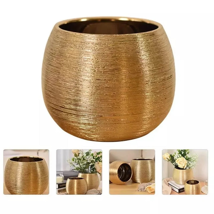 Ceramic Plant Pot Gold