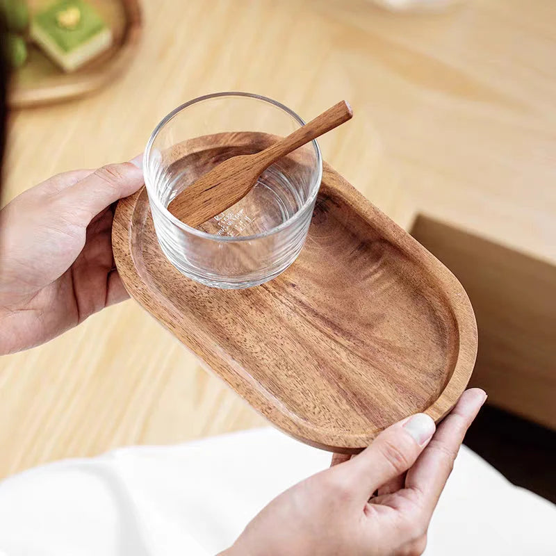 Wooden Serving Tray Elliptical