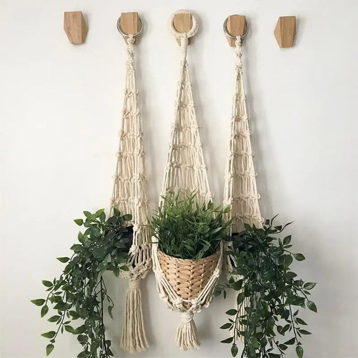 Macrame Wall Hanging Plant Holder Bohemian Style