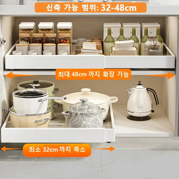 Scalable Pull-out Kitchen Storage Rack