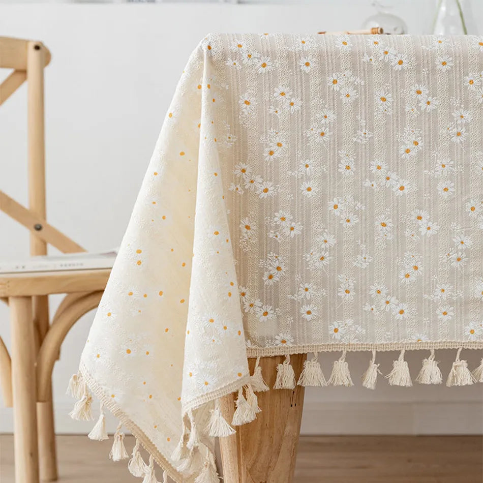 Cotton Floral Tablecloth