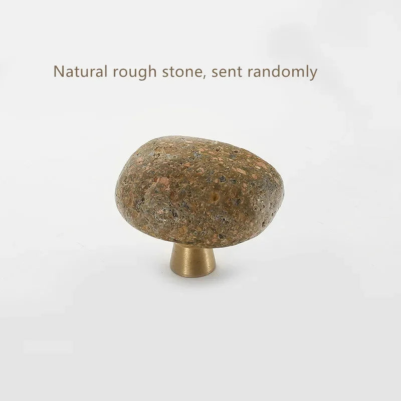 Rural Stone Wardrobe Pull Knobs