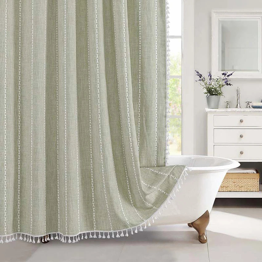 Waterproof Jacquard Shower Curtain