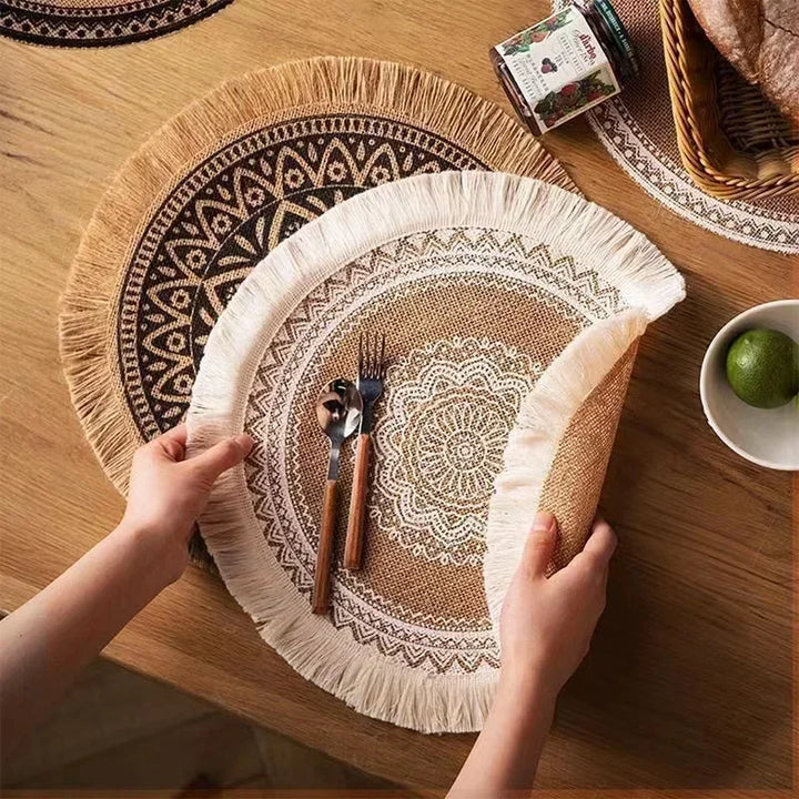 Jute Round Placemat Table Non-Slip