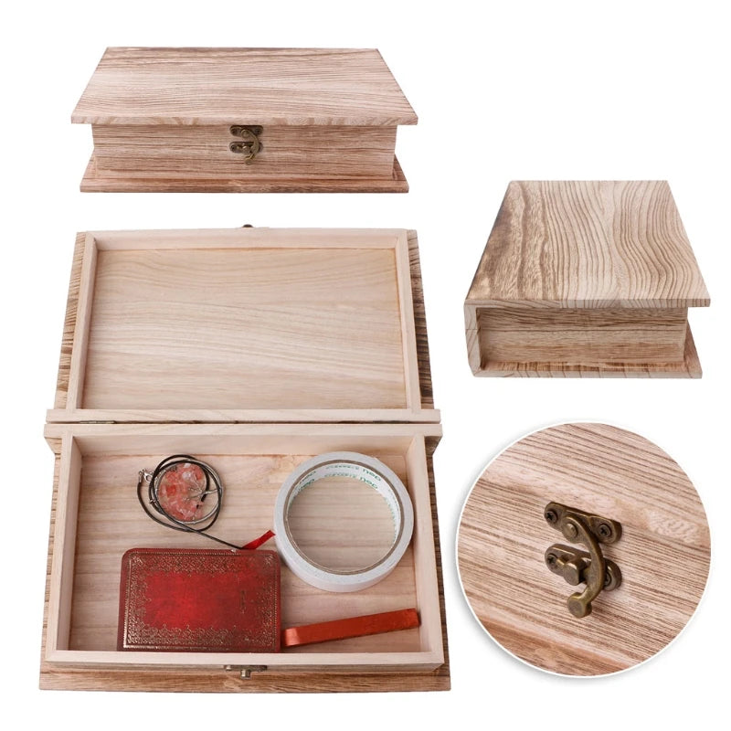 Wooden Hinged Lockable Jewellery Box