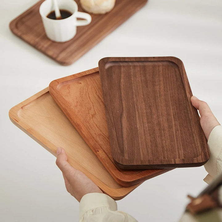 Wooden Serving Tray Elliptical