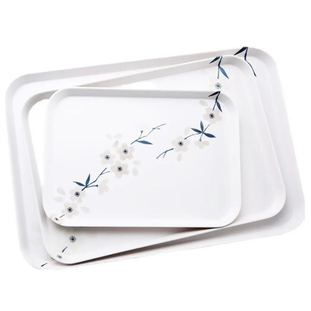 Floral Design Melamine Tray