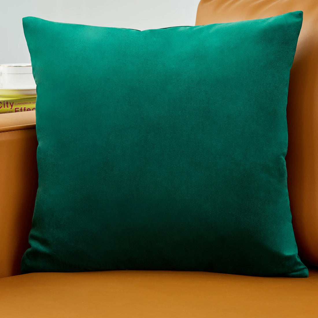 Emerald Green Velvet Cushion Cover