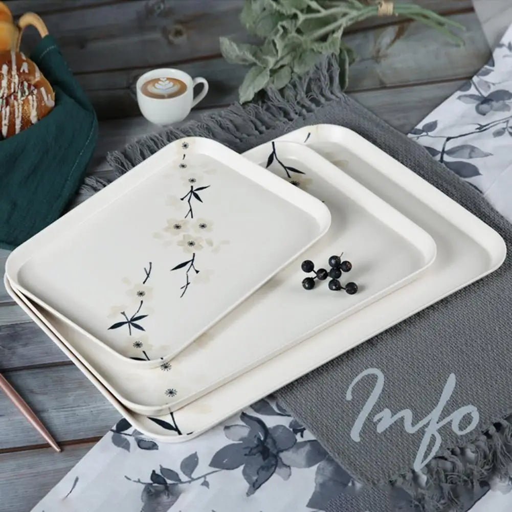 Floral Design Melamine Tray