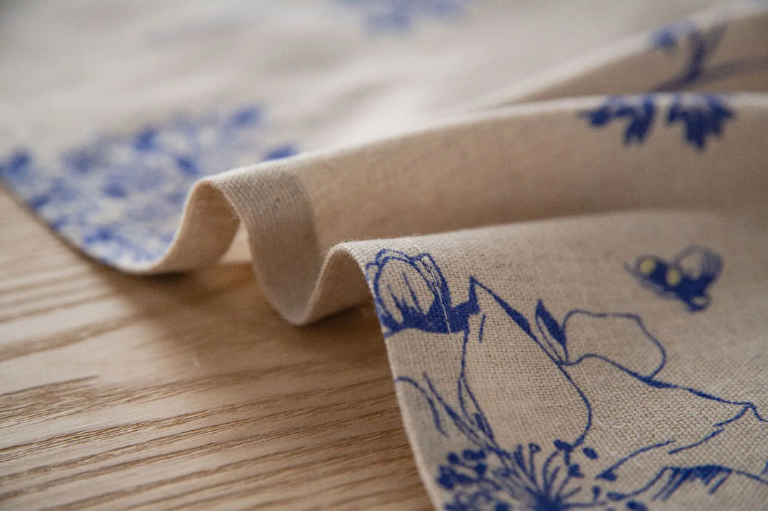 Cotton Linen Printed Pine Tablecloth