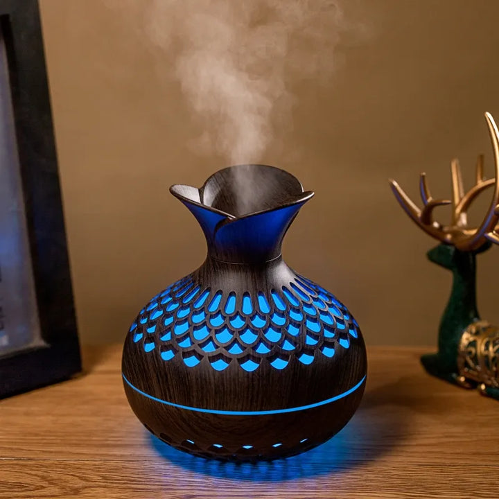 Wood Grain Mini Vase Air Humidifier