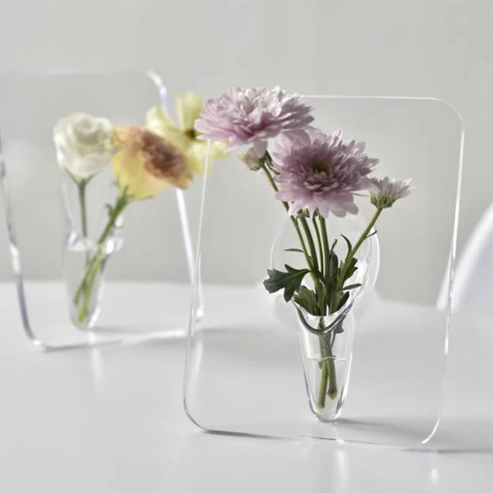 Transparent Vase Photo Frame