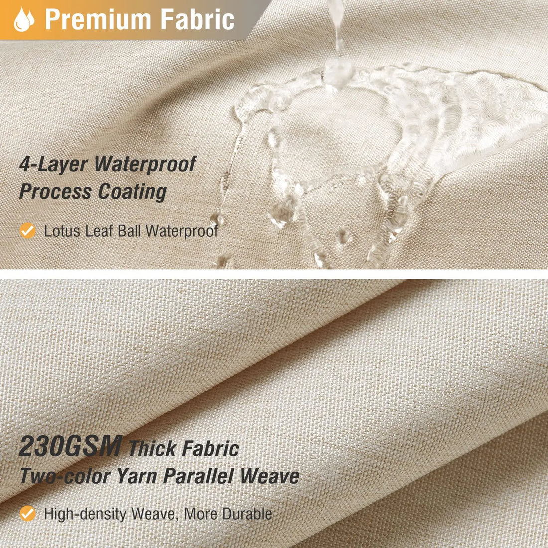 Linen Texture Shower Curtain Set