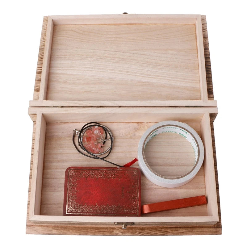 Wooden Hinged Lockable Jewellery Box