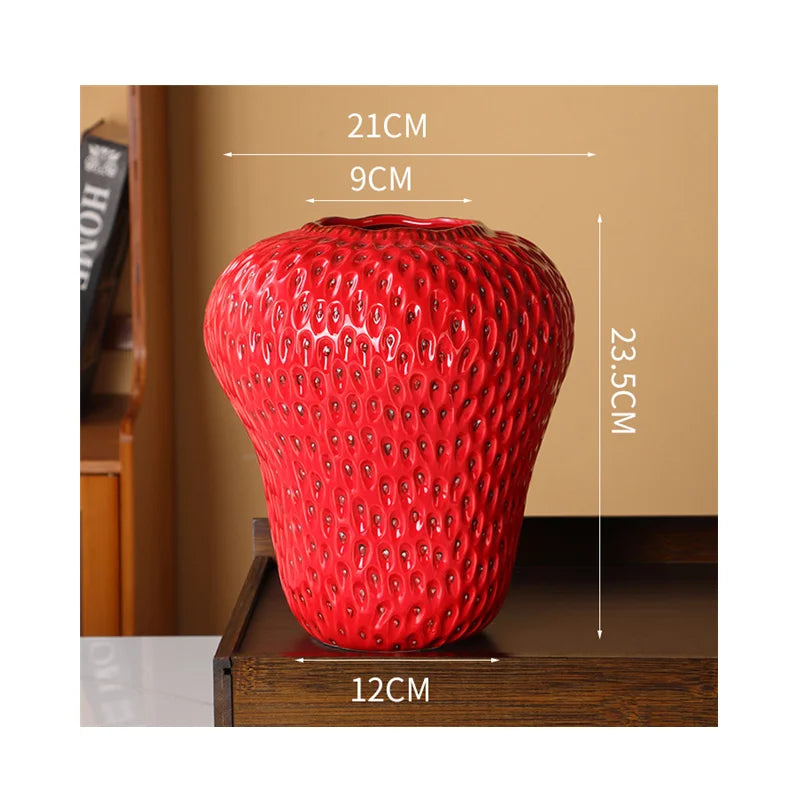 Strawberry Ceramic Vase