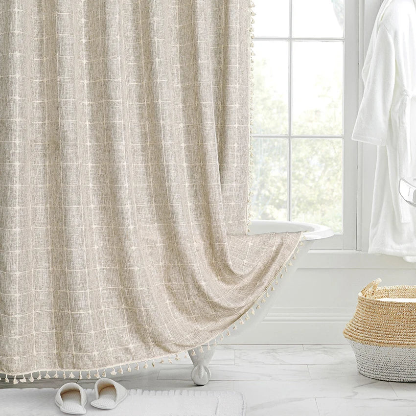 Waterproof Jacquard Shower Curtain