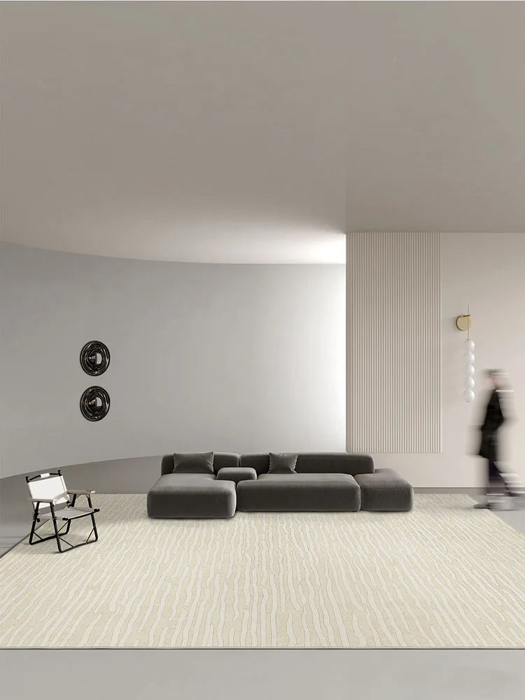 Minimalist Beige Lines Carpet