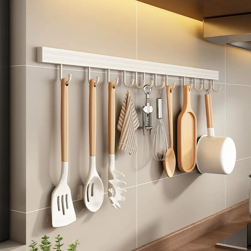 White Kitchen Metal Hook Holder