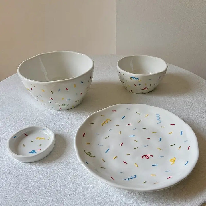 Cute Hand Textured Tableware Handmade Ceramic