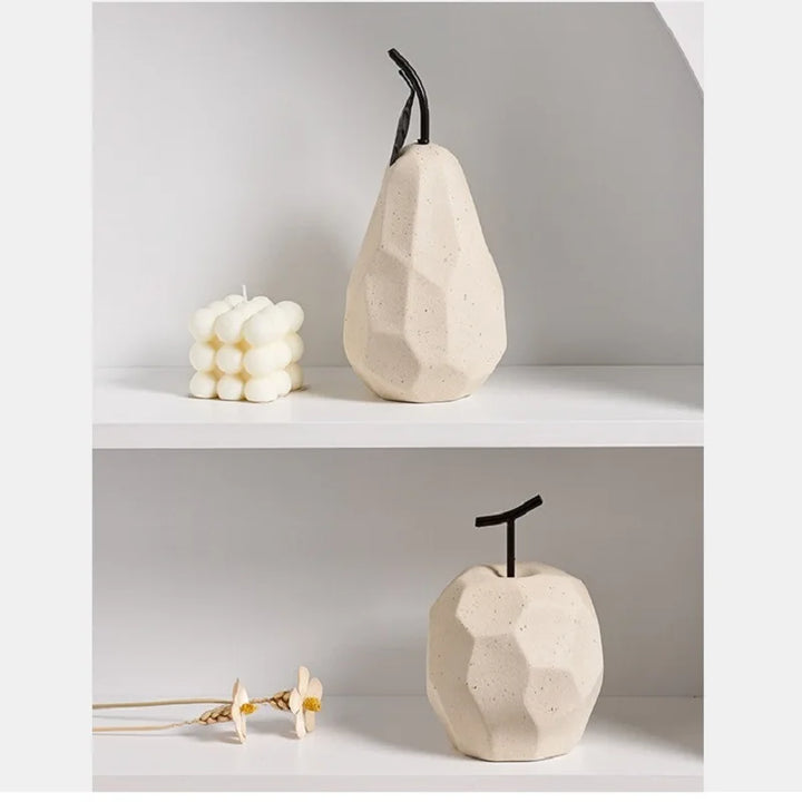 Pear Apple Ceramic Decor