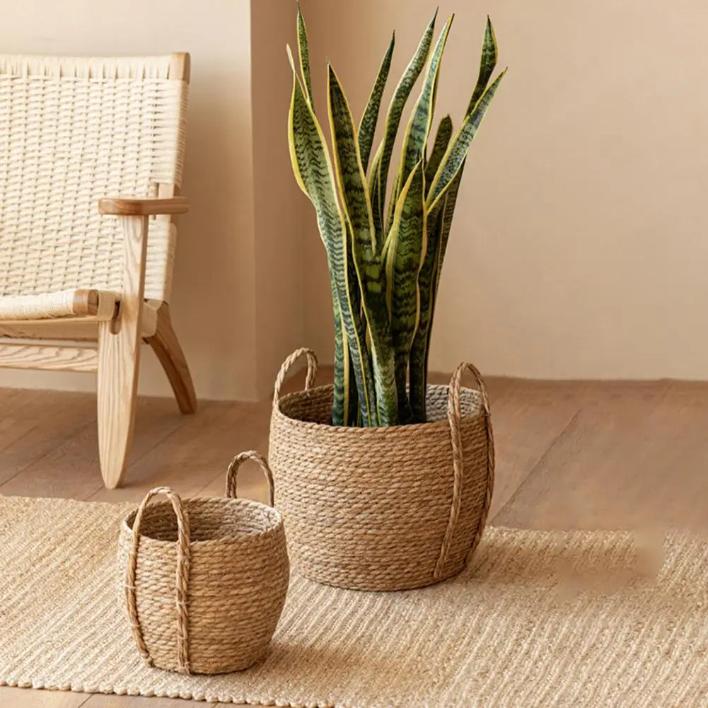 Woven Planter Basket with Handle