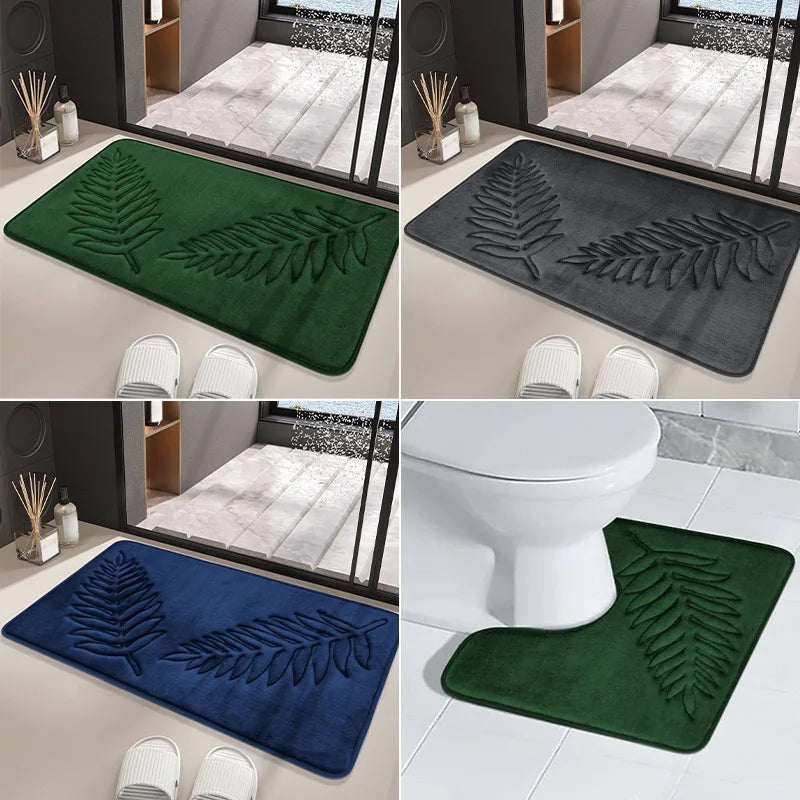 Memory Foam Bath Mat and Toilet Mat