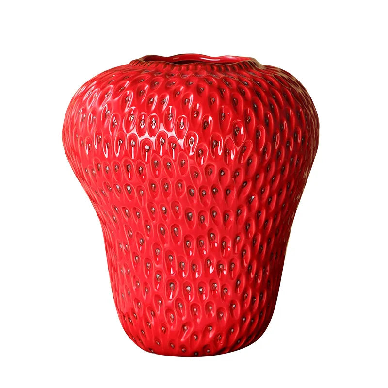 Strawberry Ceramic Vase