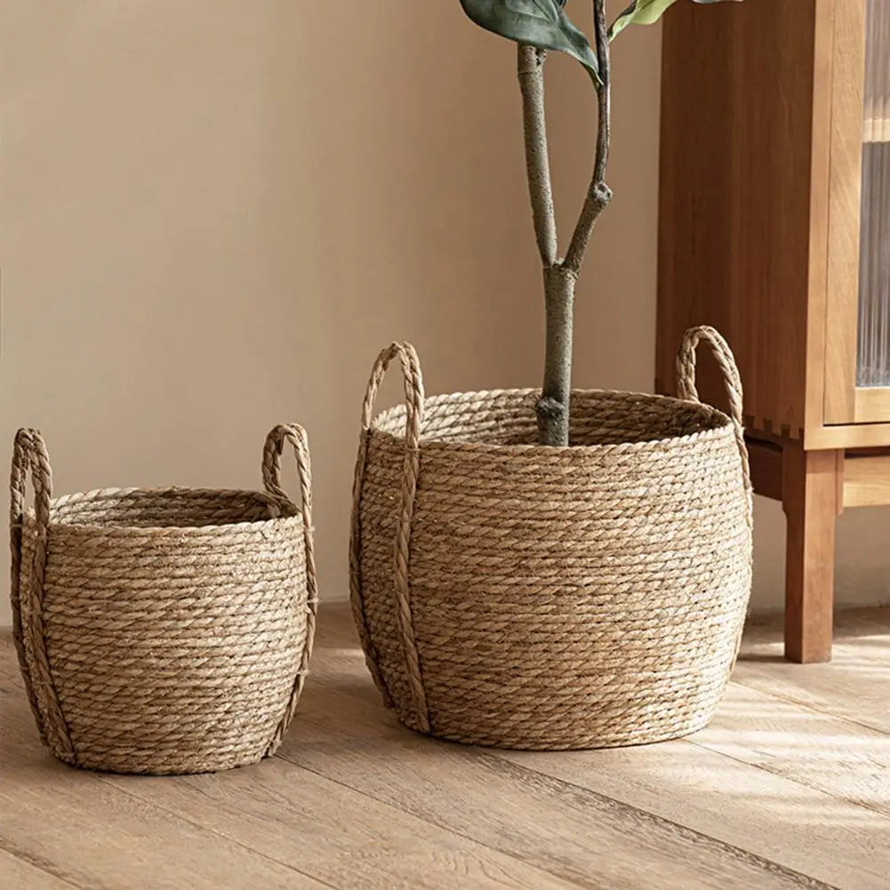 Woven Planter Basket with Handle