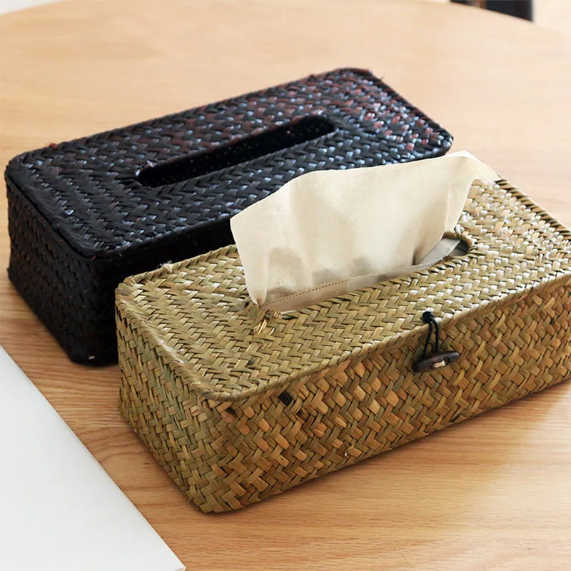 Woven Rattan Napkin Holder