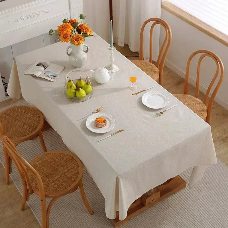 Cotton Minimalist Tablecloth