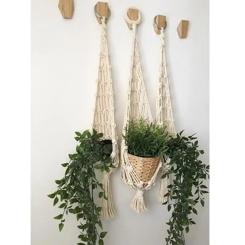 Macrame Wall Hanging Plant Holder Bohemian Style