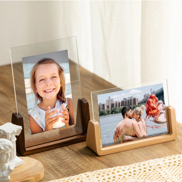 Walnut/Beech And Acrylic Photo Frame