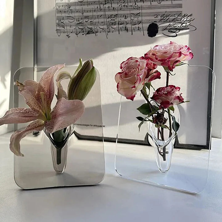 Transparent Vase Photo Frame