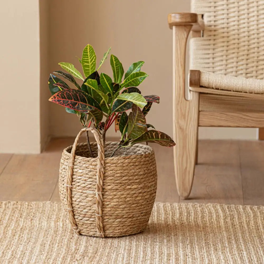 Woven Planter Basket with Handle