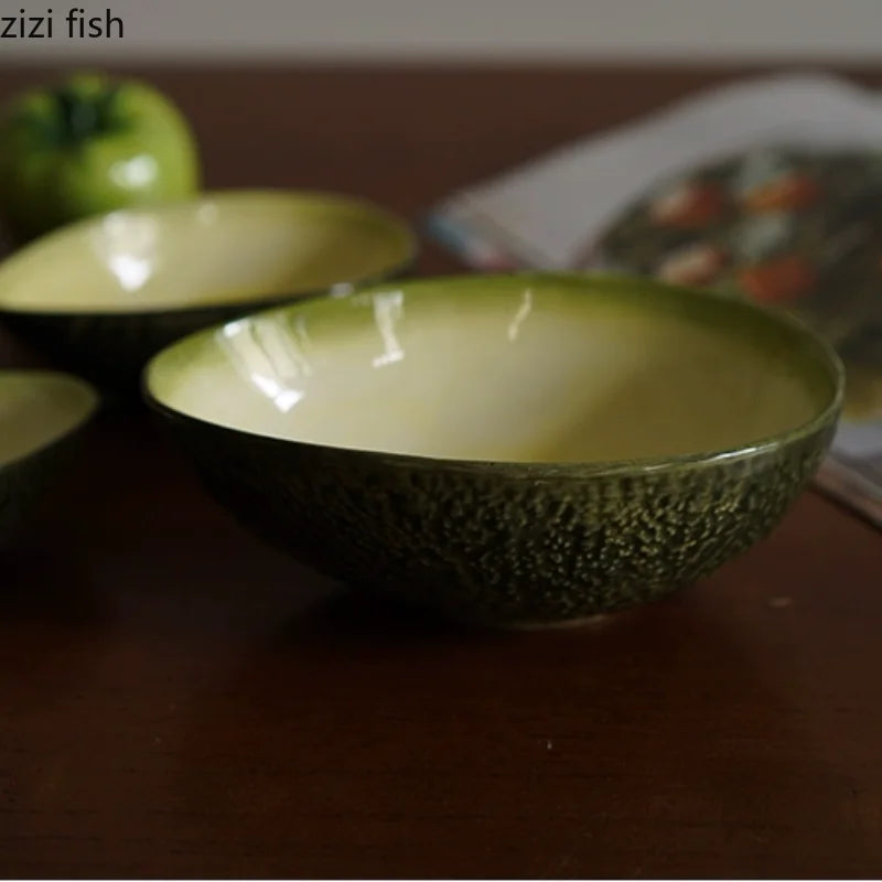 Hand Painted Ceramic Bowls Avocado