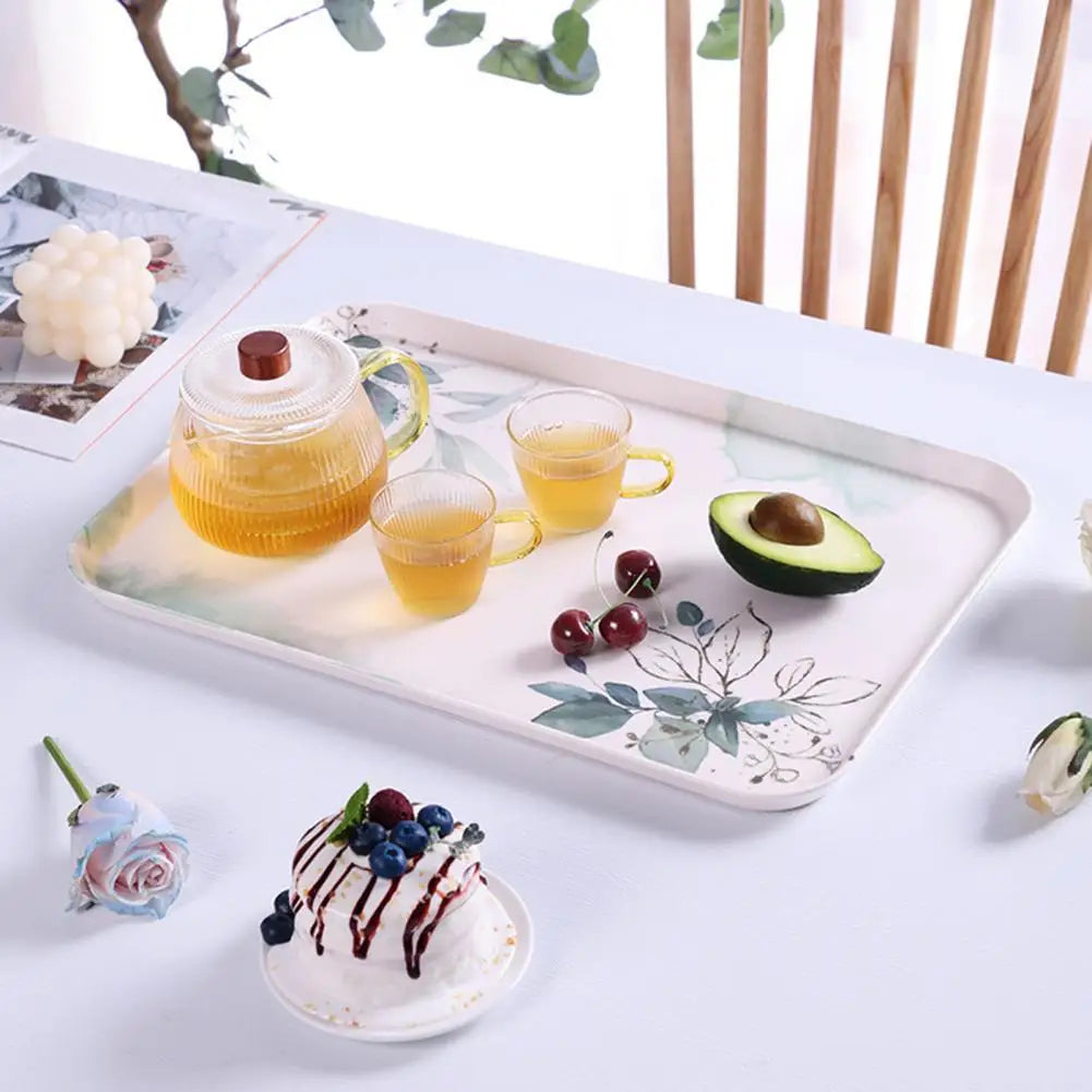 Floral Design Melamine Tray