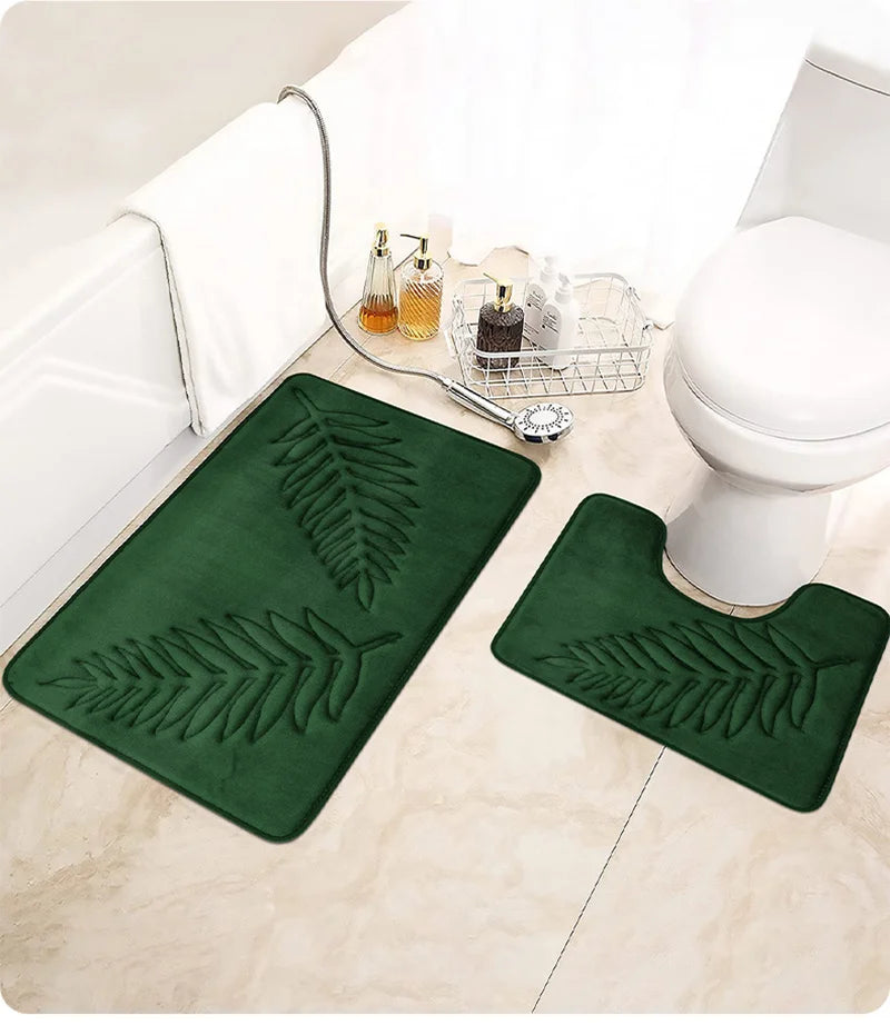 Memory Foam Bath Mat and Toilet Mat