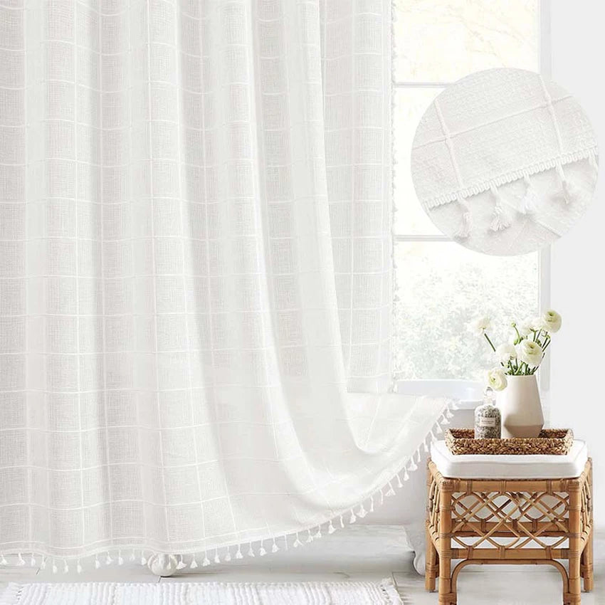 Waterproof Jacquard Shower Curtain