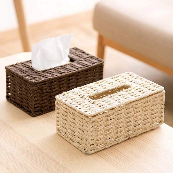 Vintage Rattan Tissue Box