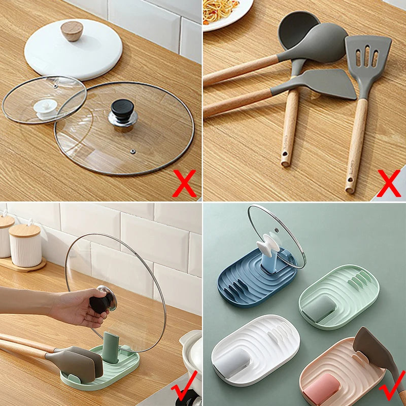 Polychrome Foldable Spoon Rests & Pot Clips