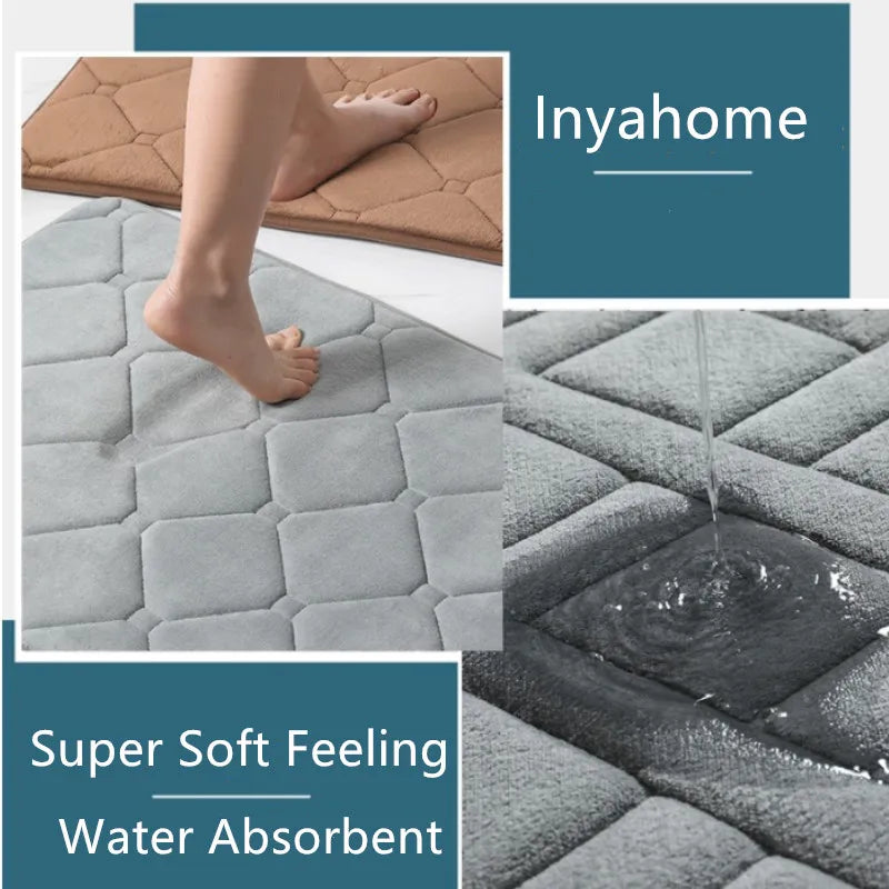 Diamond Memory Foam Bath Mat